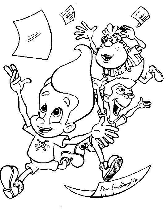 Plansa de colorat cu Jimmy Neutron 17 9
